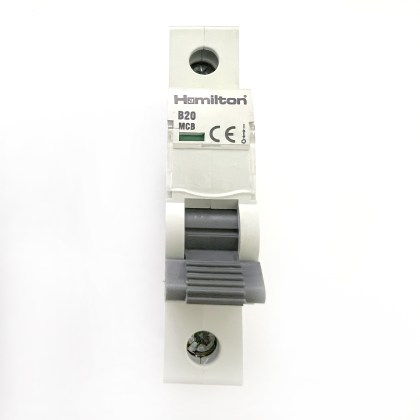 Hamilton HLMCB120B B20 20A 20 Amp MCB Circuit Breaker Type B